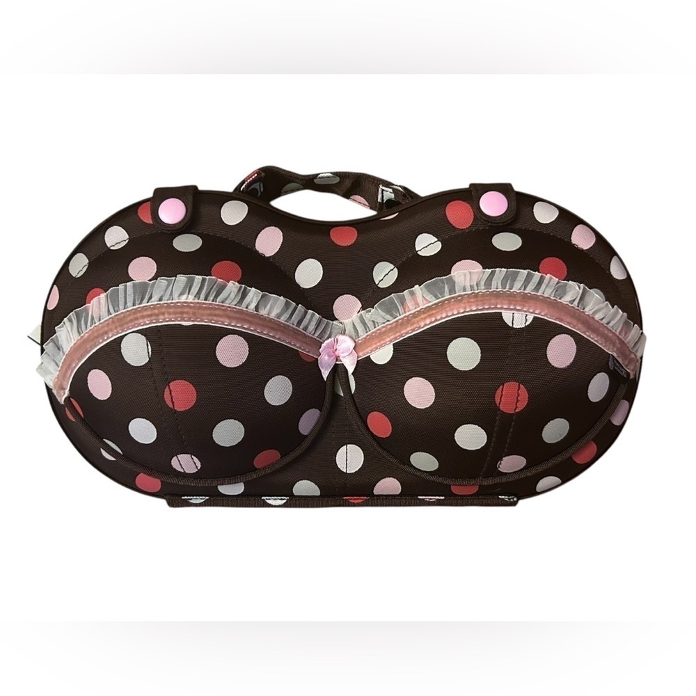 The Brag Company Bra Travel Bra Holder. Polka Dot.